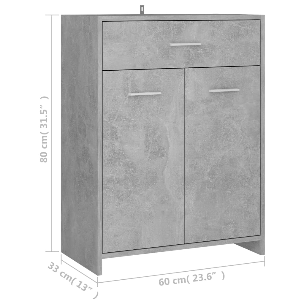 Badrumsskåp sonoma-ek 60x33x80 cm konstruerat trä