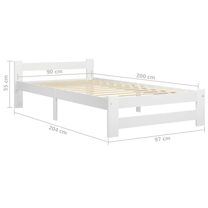 Sängram honungsbrun massiv furu 90x200 cm