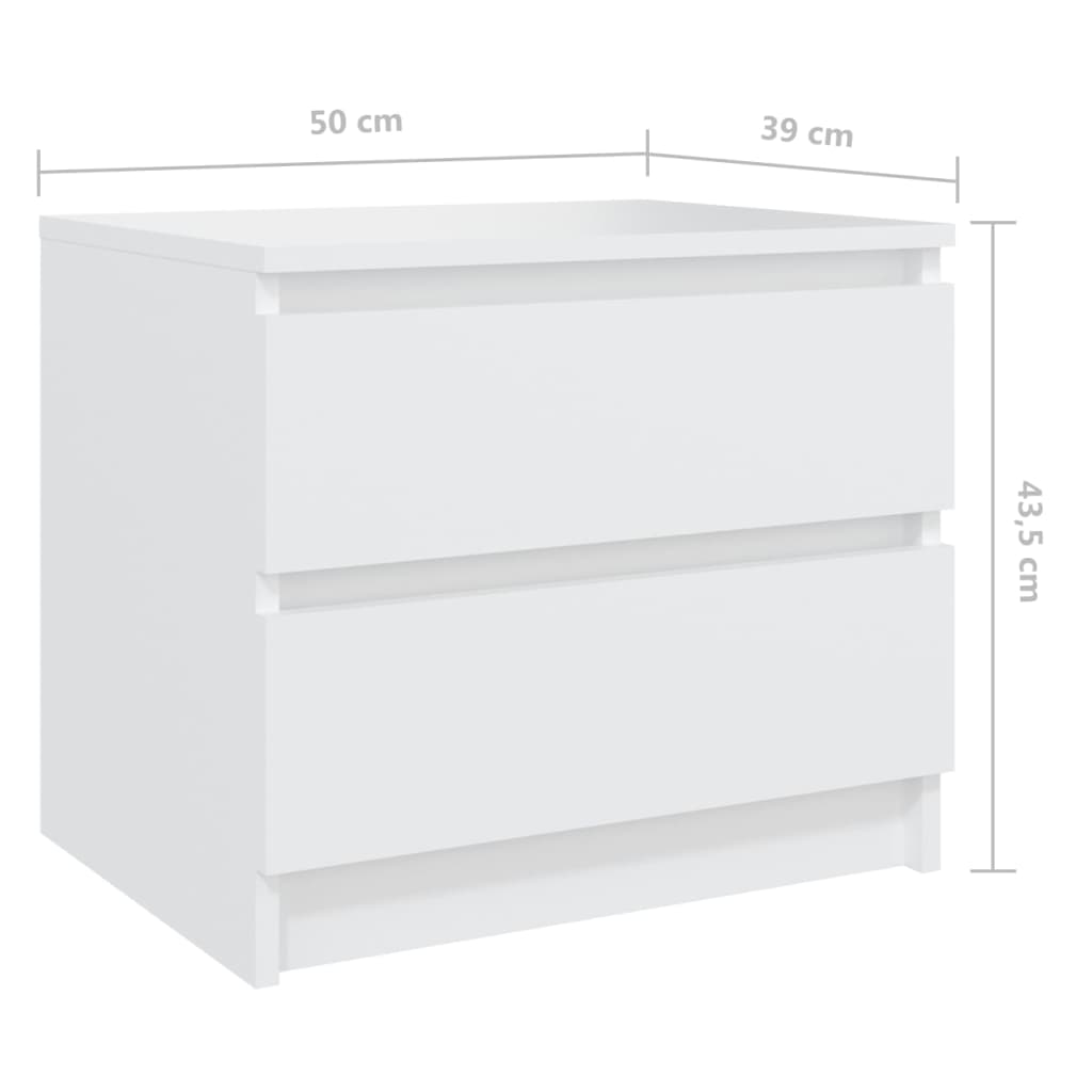 Sängbord sonoma-ek 50x39x43,5 cm konstruerat trä