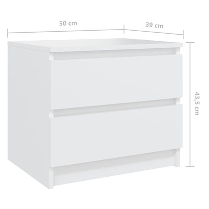 Sängbord 2 st sonoma-ek 50x39x43,5 cm konstruerat trä