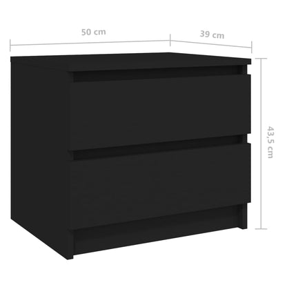 Sängbord sonoma-ek 50x39x43,5 cm konstruerat trä