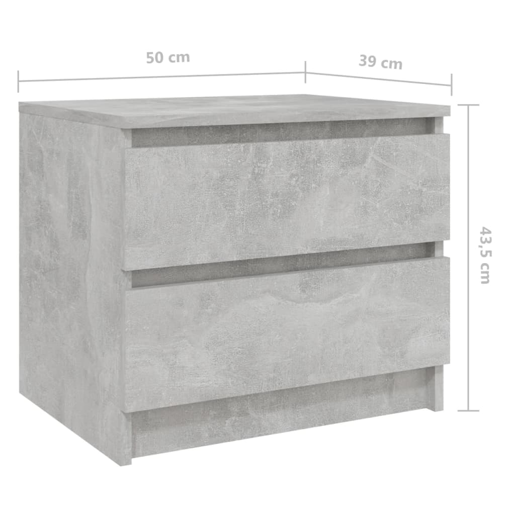 Sängbord sonoma-ek 50x39x43,5 cm konstruerat trä