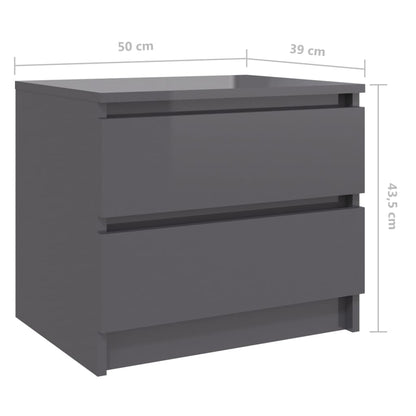 Sängbord 2 st sonoma-ek 50x39x43,5 cm konstruerat trä