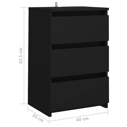 Sängbord 2 st sonoma-ek 40x35x62,5 cm konstruerat trä