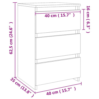 Sängbord 60x36x64 cm massiv furu