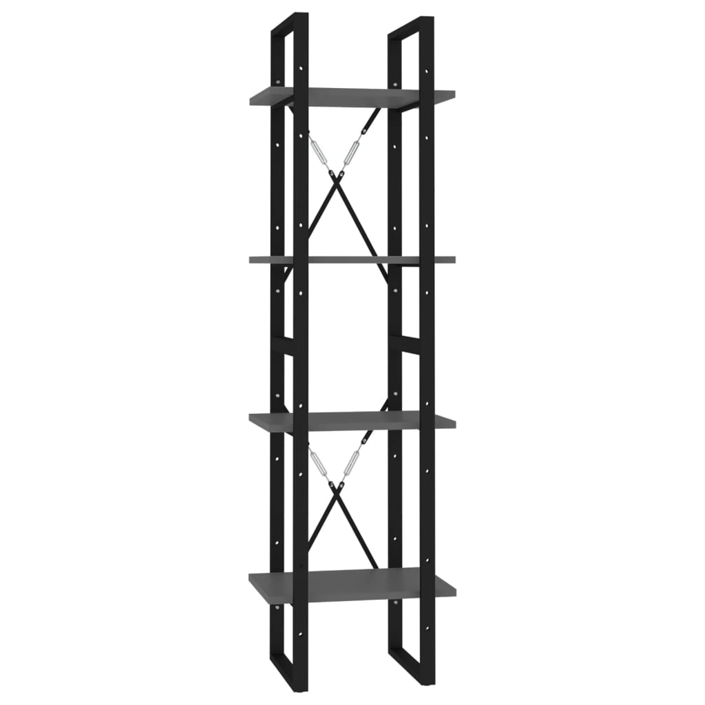 Bokhylla 4 hyllor sonoma-ek 40x30x140 cm konstruerat trä