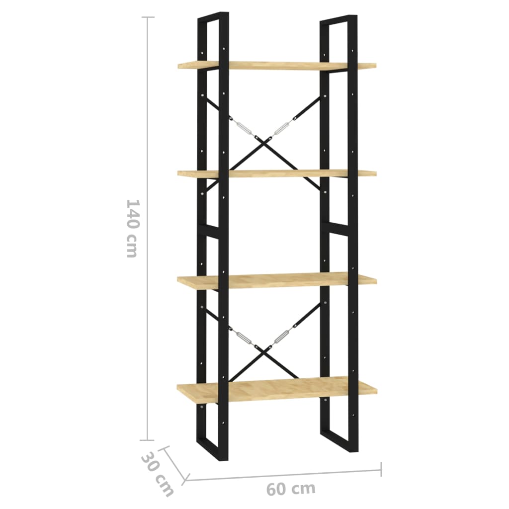 Bokhylla 4 hyllplan sonoma-ek 100x30x140 cm spånskiva