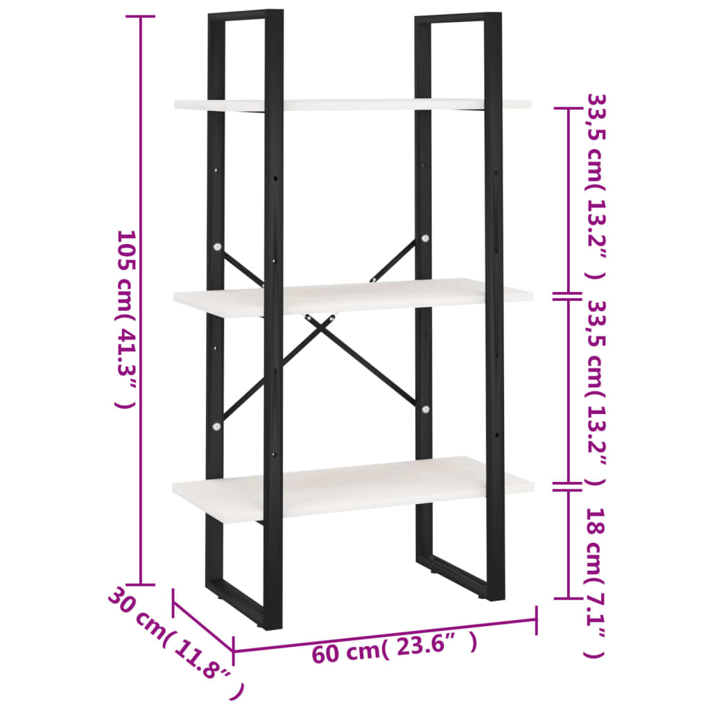 Förvaringshylla 60x30x105 cm massiv furu