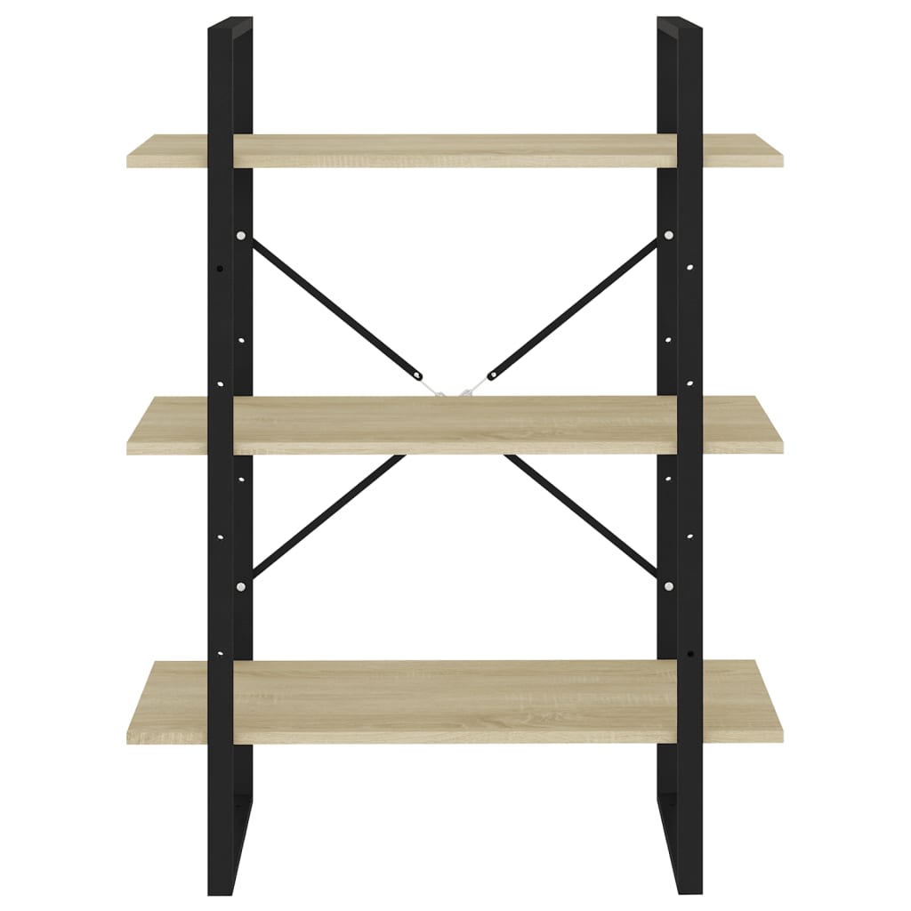 Bokhylla sonoma-ek80x30x105 cm spånskiva