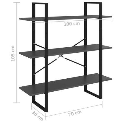 Bokhylla sonoma-ek 100x30x105 cm spånskiva