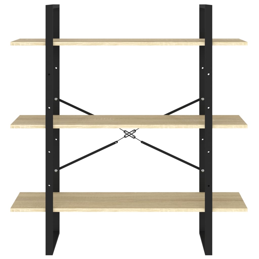 Bokhylla sonoma-ek 100x30x105 cm spånskiva