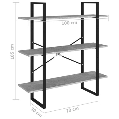 Bokhylla sonoma-ek 100x30x105 cm spånskiva