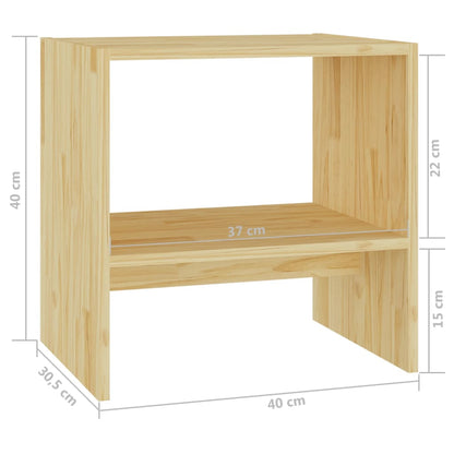 Sängbord 40x30,5x40 cm massiv furu