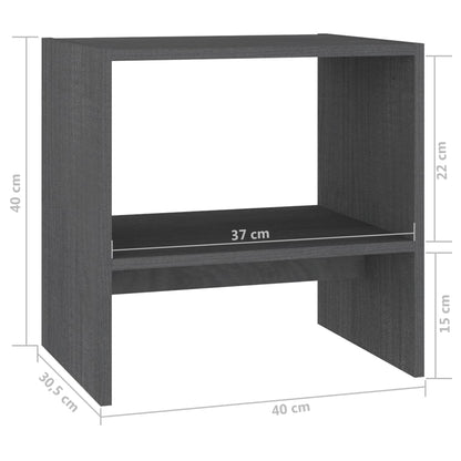 Sängbord 40x30,5x40 cm massiv furu