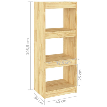 Bokhylla/rumsavdelare 40x30x103,5 cm massiv furu - Möbelfabriken