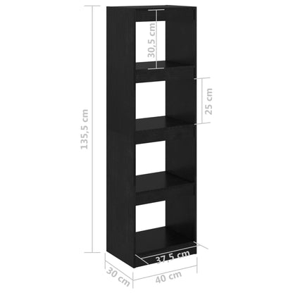 Bokhylla/rumsavdelare 40x30x135,5 cm massiv furu