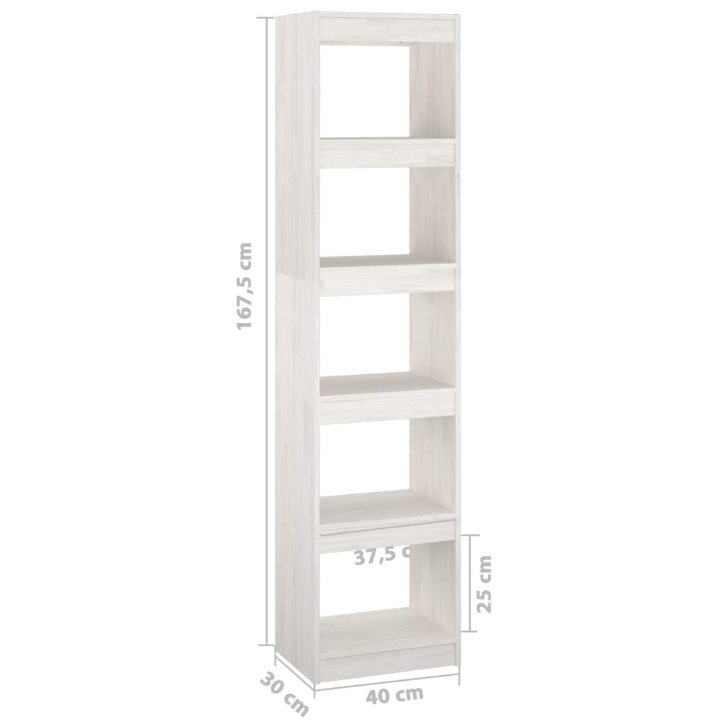 Bokhylla/rumsavdelare honungsbrun 40x30x167,5 cm massiv furu - Möbelfabriken