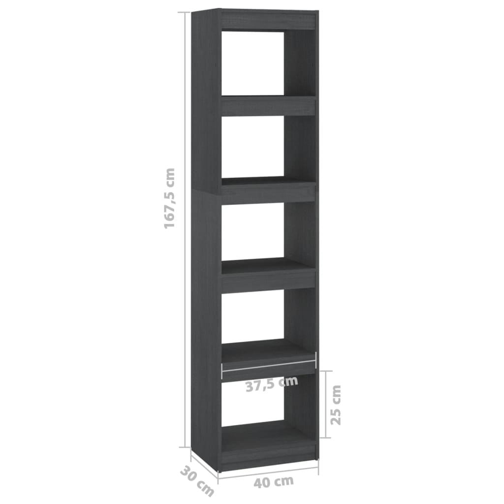 Bokhylla/rumsavdelare honungsbrun 40x30x167,5 cm massiv furu - Möbelfabriken