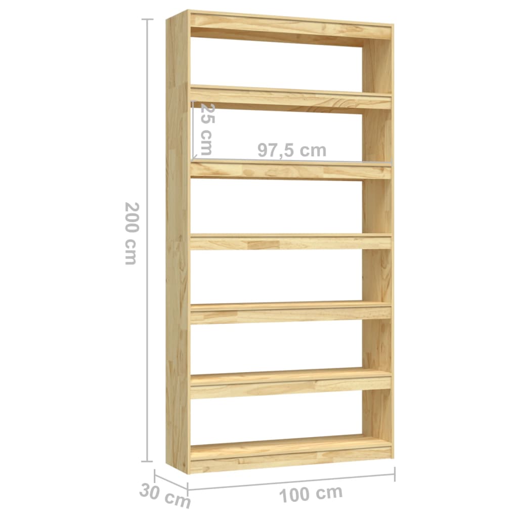 Bokhylla/Rumsavdelare honungsbrun 100x30x103 cm furu