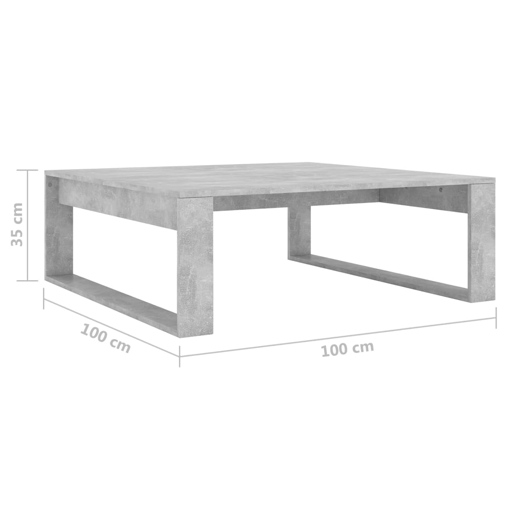 Soffbord sonoma-ek 100x100x35 cm konstruerat trä