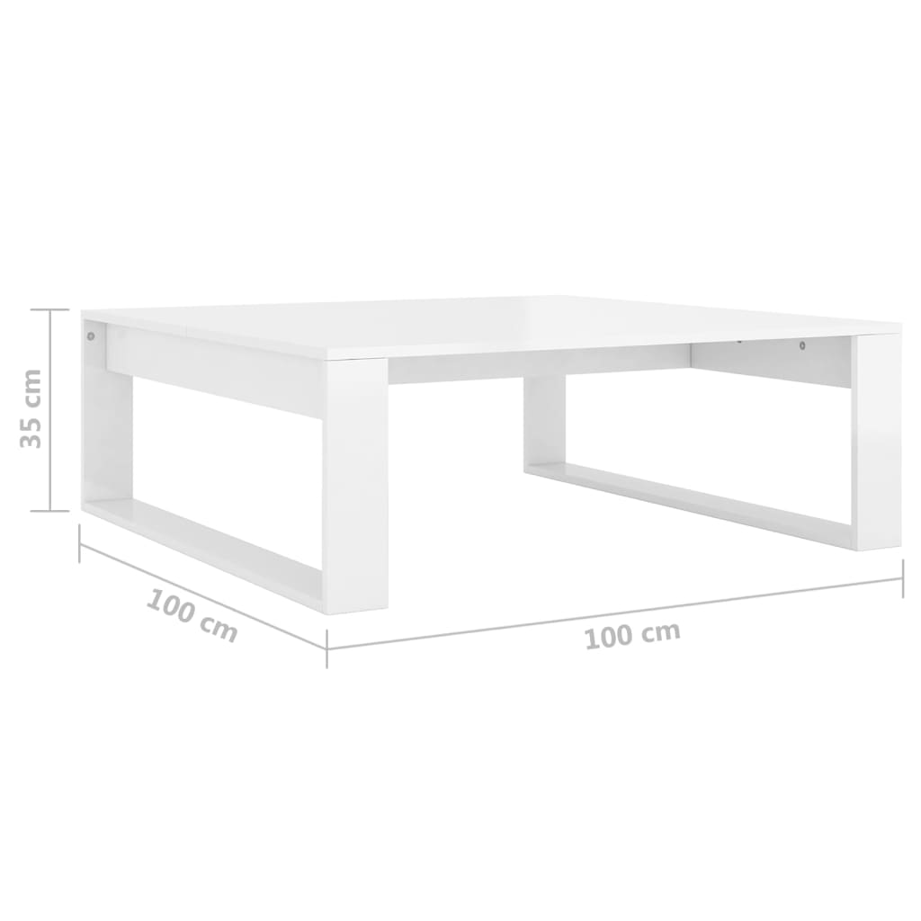 Soffbord sonoma-ek 100x100x35 cm konstruerat trä