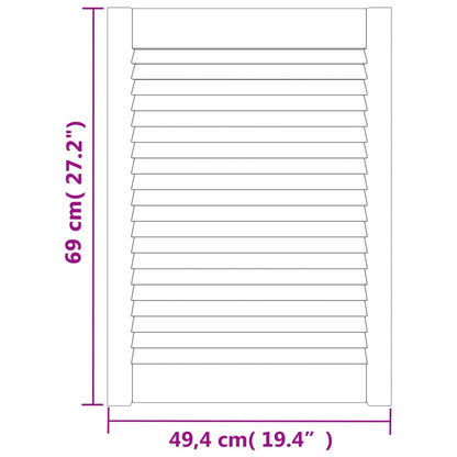 Skåplucka lamelldesign 39,5x49,4 cm massiv furu