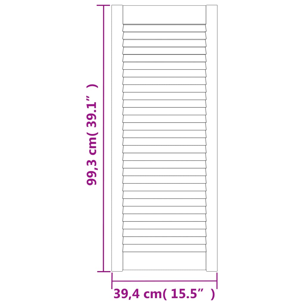 Skåplucka lamelldesign 39,5x49,4 cm massiv furu