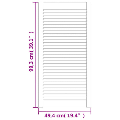 Skåpluckor lamelldesign 4 st 99,3x49,4 cm massiv furu