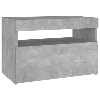 Sängbord med LED-belysning 2 st sonoma-ek 60x35x40 cm