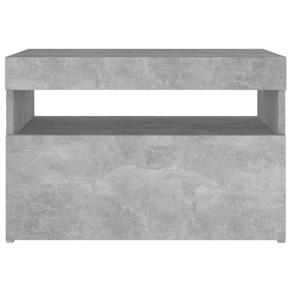 Sängbord med LED-belysning 2 st sonoma-ek 60x35x40 cm