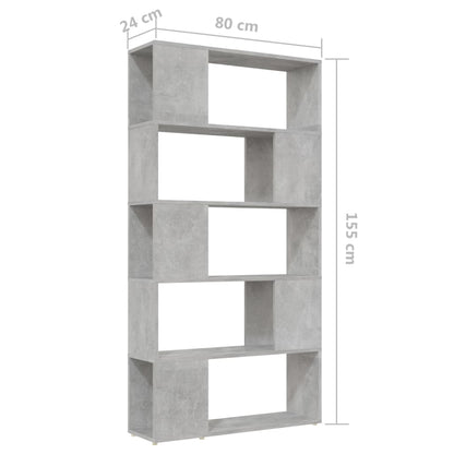 Bokhylla/Rumsavdelare sonoma-ek 80x24x155 cm konstruerat trä