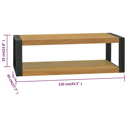 Badrumsskåp 120x45x35 cm massiv teak