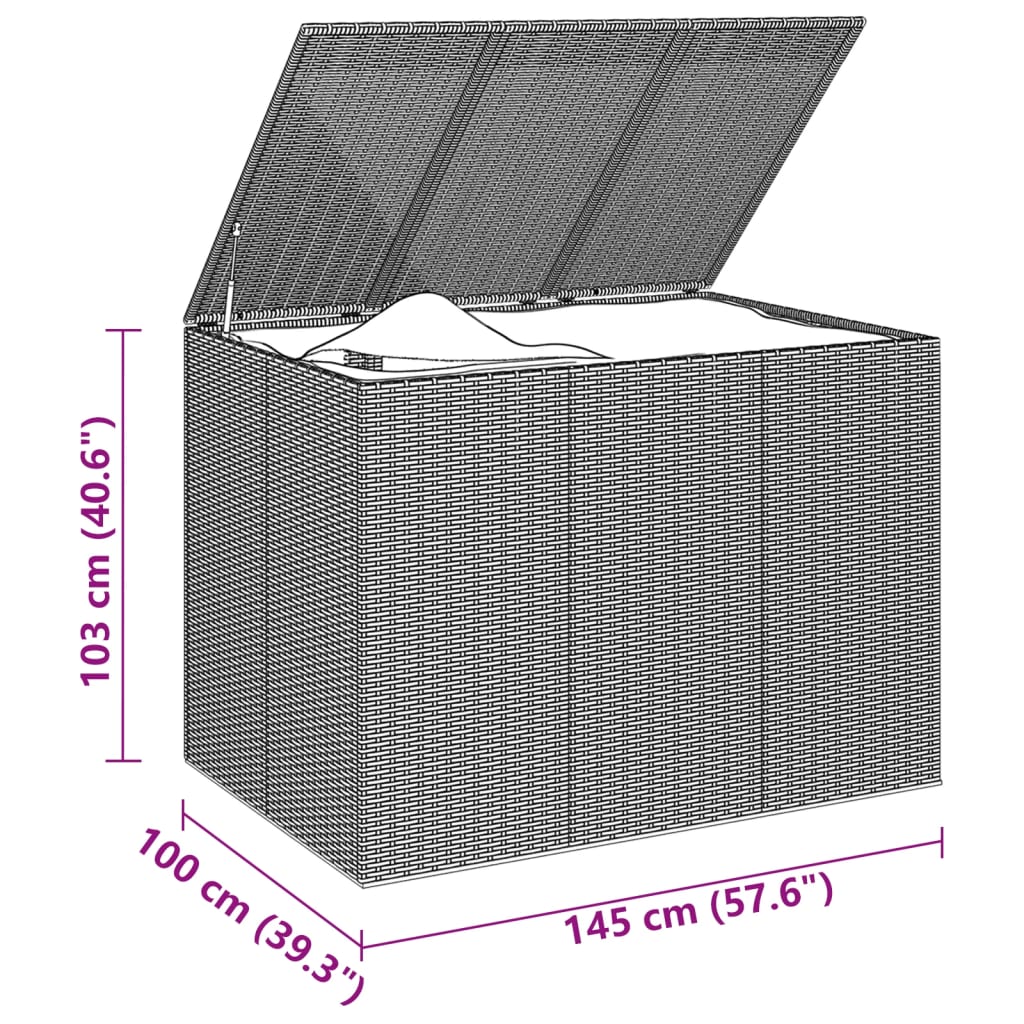 Dynbox PE-rotting 291x100,5x104 cm