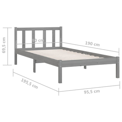 Sängram massiv furu 90x190 cm