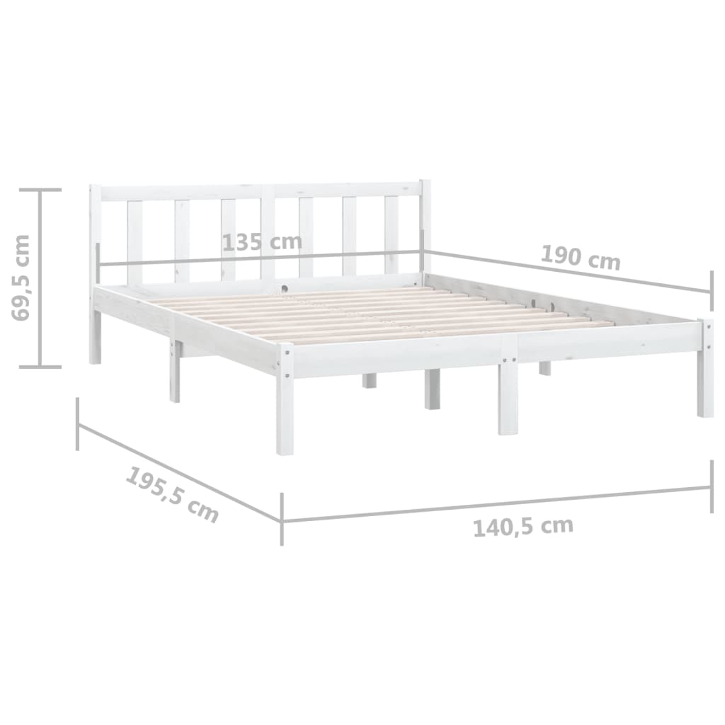 Sängram massiv furu 135x190 cm