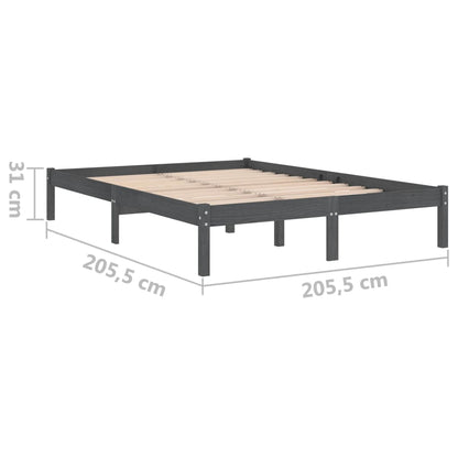 Sängram honungsbrun massiv furu 200x200 cm