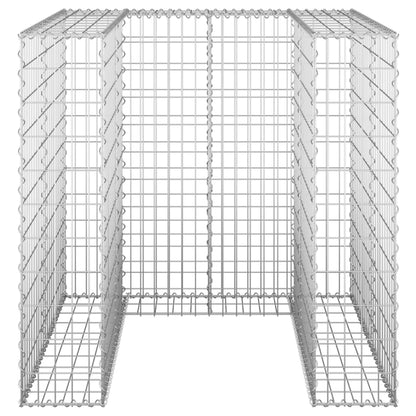 Gabionmur för soptunna galvaniserat stål 110x100x110 cm