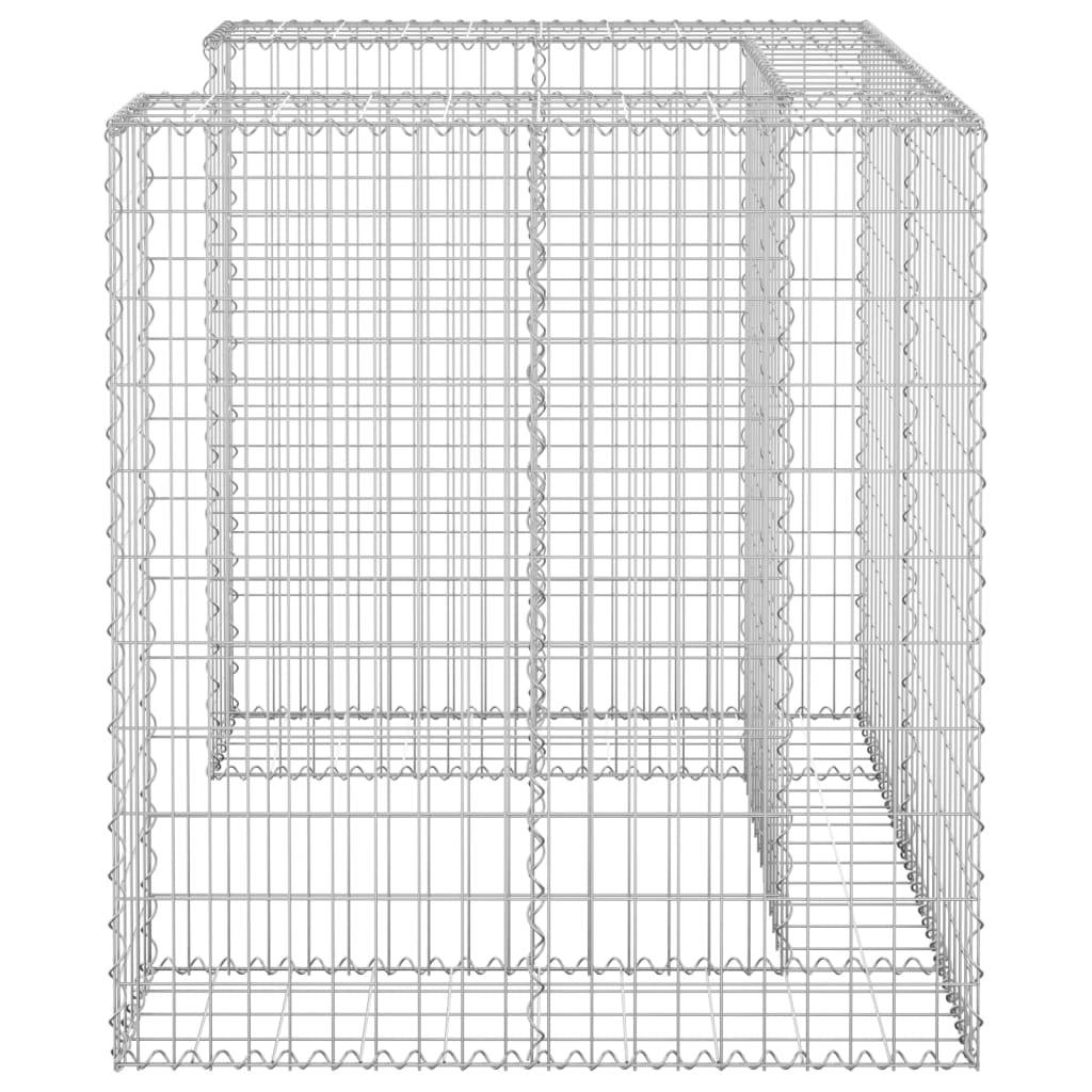 Gabionmur för soptunna galvaniserat stål 110x100x110 cm