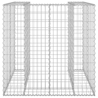 Gabionmur för soptunna galvaniserat stål 110x100x110 cm