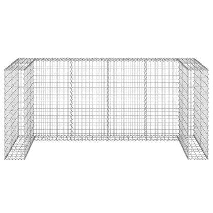 Gabionmur för soptunnor galvaniserat stål 254x100x110 cm