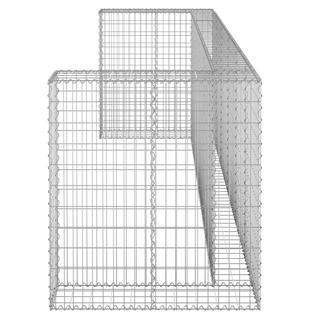 Gabionmur för soptunnor galvaniserat stål 325x100x110 cm