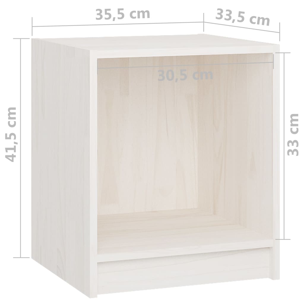 Sängbord honungsbrun 35,5x33,5x41,5 cm massiv furu