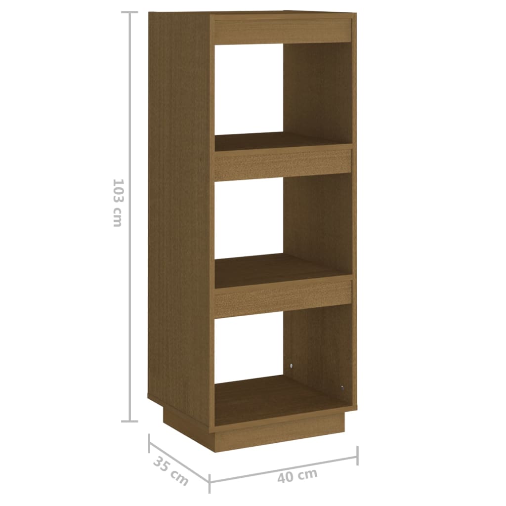 Bokhylla/rumsavdelare 40x30x103,5 cm massiv furu - Möbelfabriken