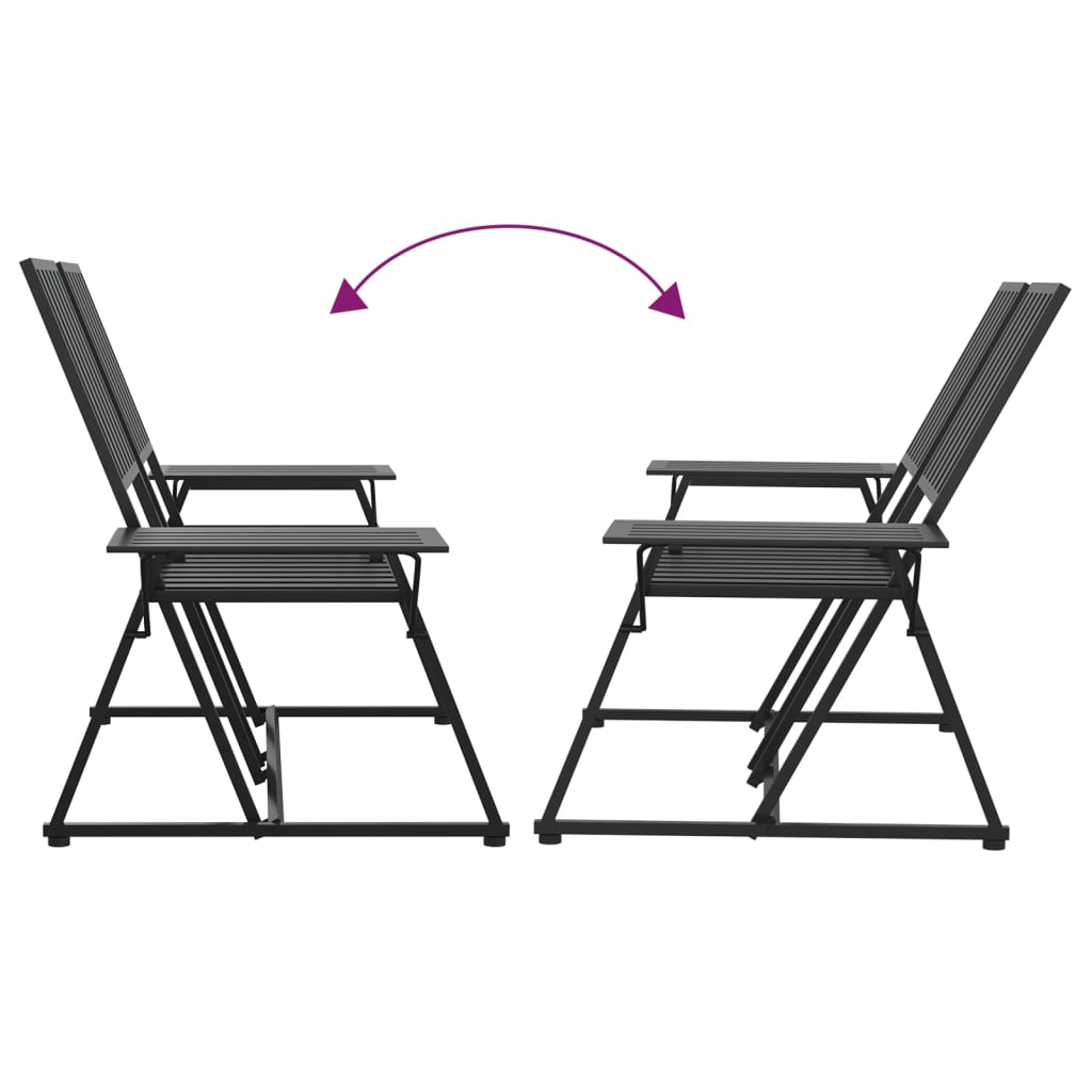 Trädgårdsbänk 2-sits 165 cm  stål