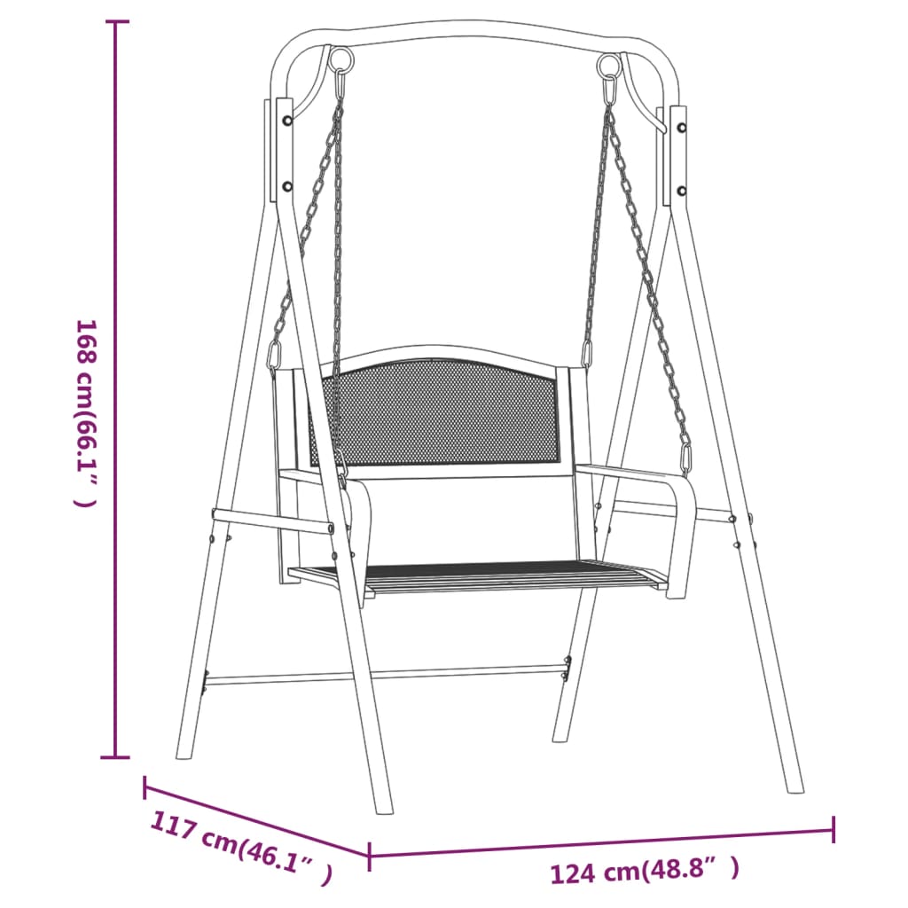 Hammock 124 cm  stål