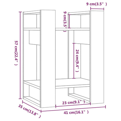 Bokhylla/rumsavdelare honungsbrun 41x35x57 cm massiv furu