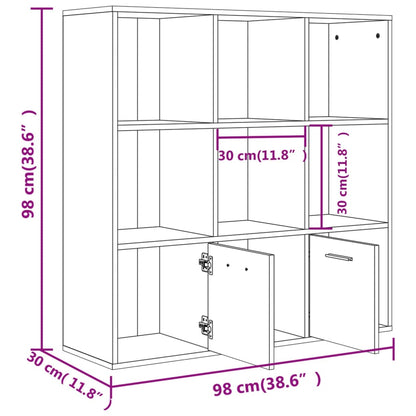 Bokhylla  ek 98x30x98 cm