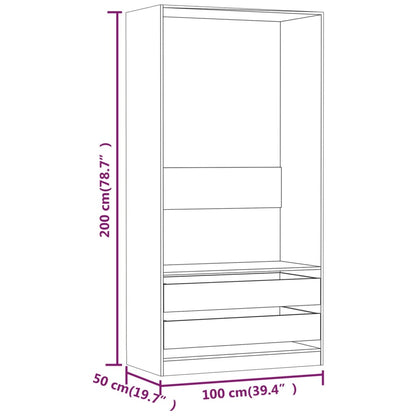 Garderob  ek 100x50x200 cm konstruerat trä