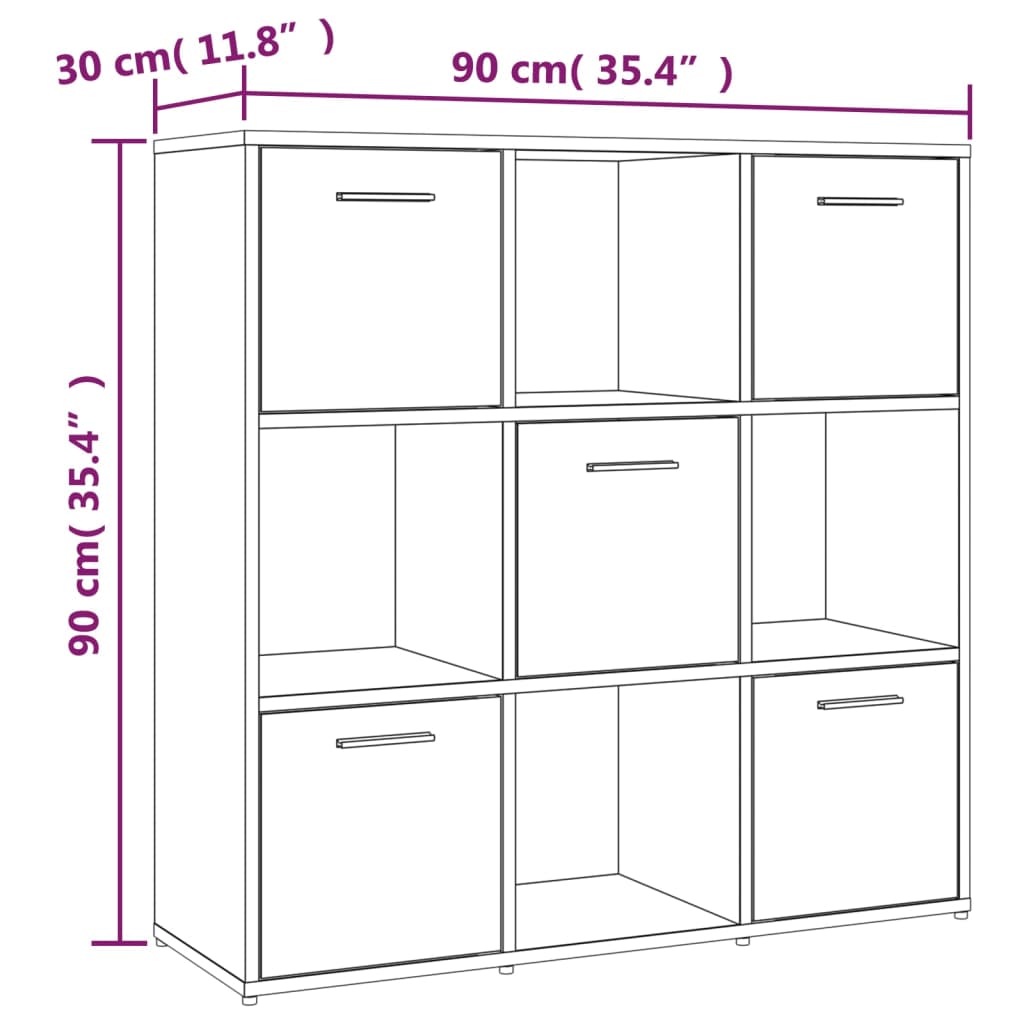 Bokhylla  ek 90x30x90 cm konstruerat trä