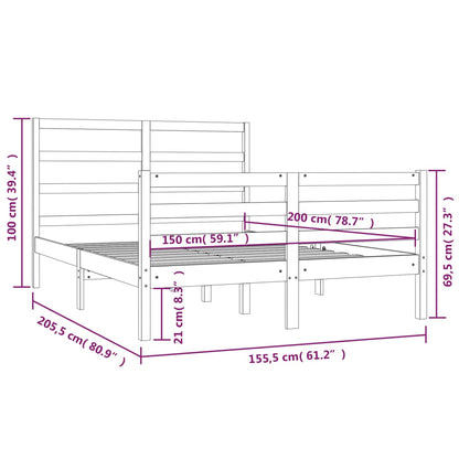 Sängram massiv furu 150x200 cm - Möbelfabriken